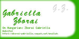 gabriella zborai business card